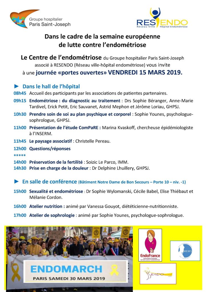 Semaine européenne de lutte contre l’endométriose 2019 1 programme endo scaled 2