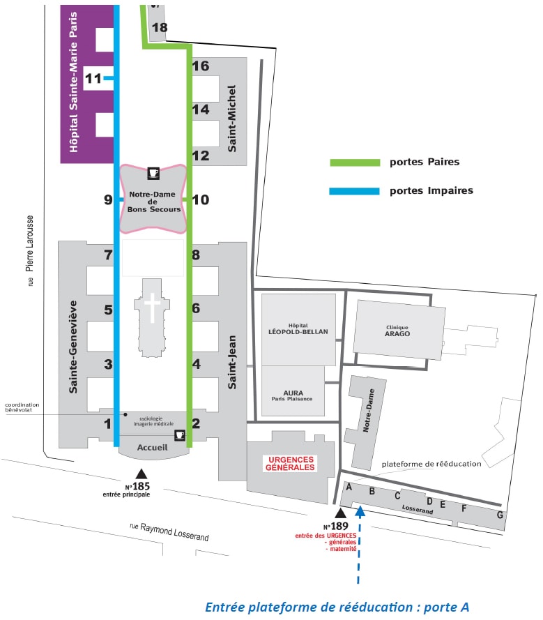 Accès Hôpital Paris Saint Joseph