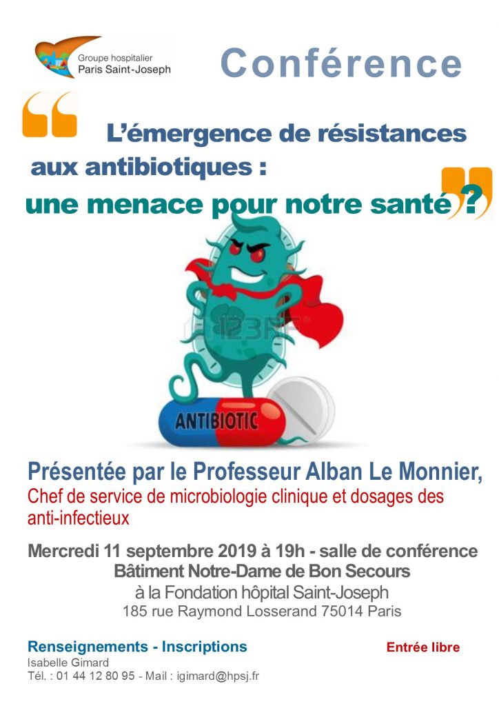 Conférence : l'émergence de résistances aux antibiotiques : une menace pour notre santé ? 1 1 affiche 724x1024 1